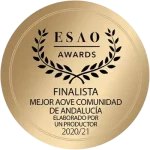 Insignia premio finalista Mejor AOVE Comunidad de Andalucía 2020 2021