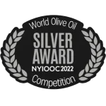 Insignia premio obtenido en World Olive Oil Competition SILVER AWARD 2022