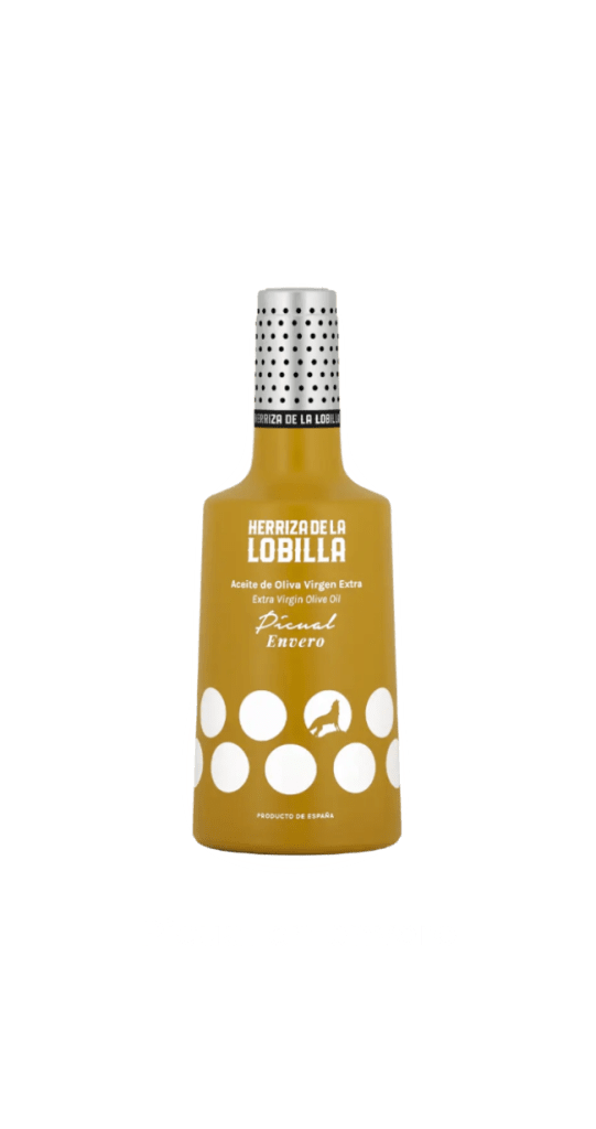 botella de aceite de oliva virgen extra premium picual envero