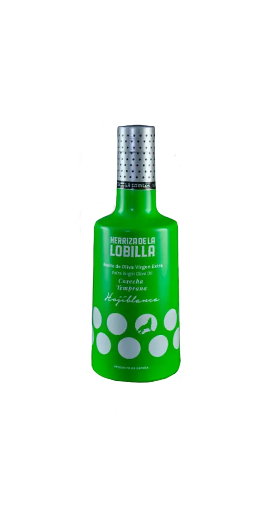 botella de aceite de oliva virgen extra premium hojiblanca