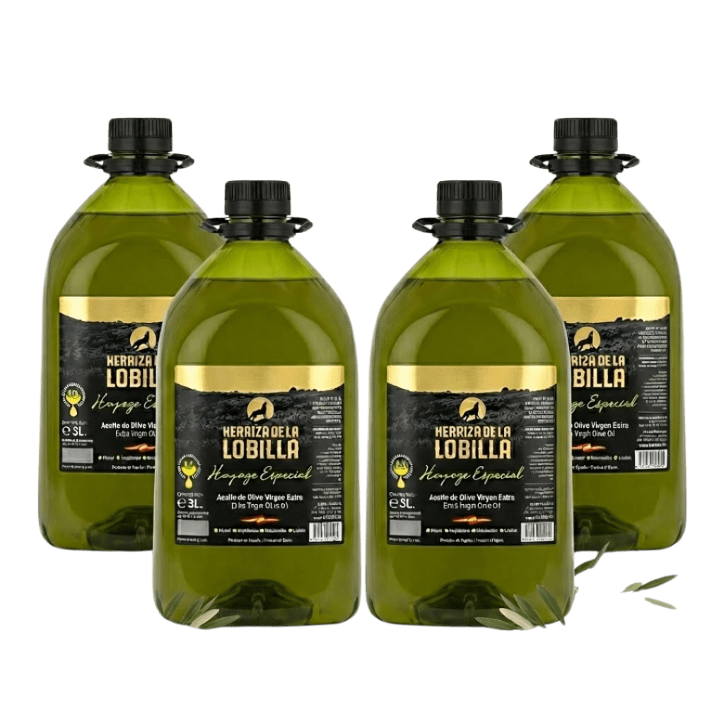 pack cuatro botellas 3 litros AOVE coupage especial herriza de la lobilla