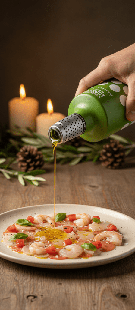 aderezo con AOVE Hojiblanca en comida de Navidade