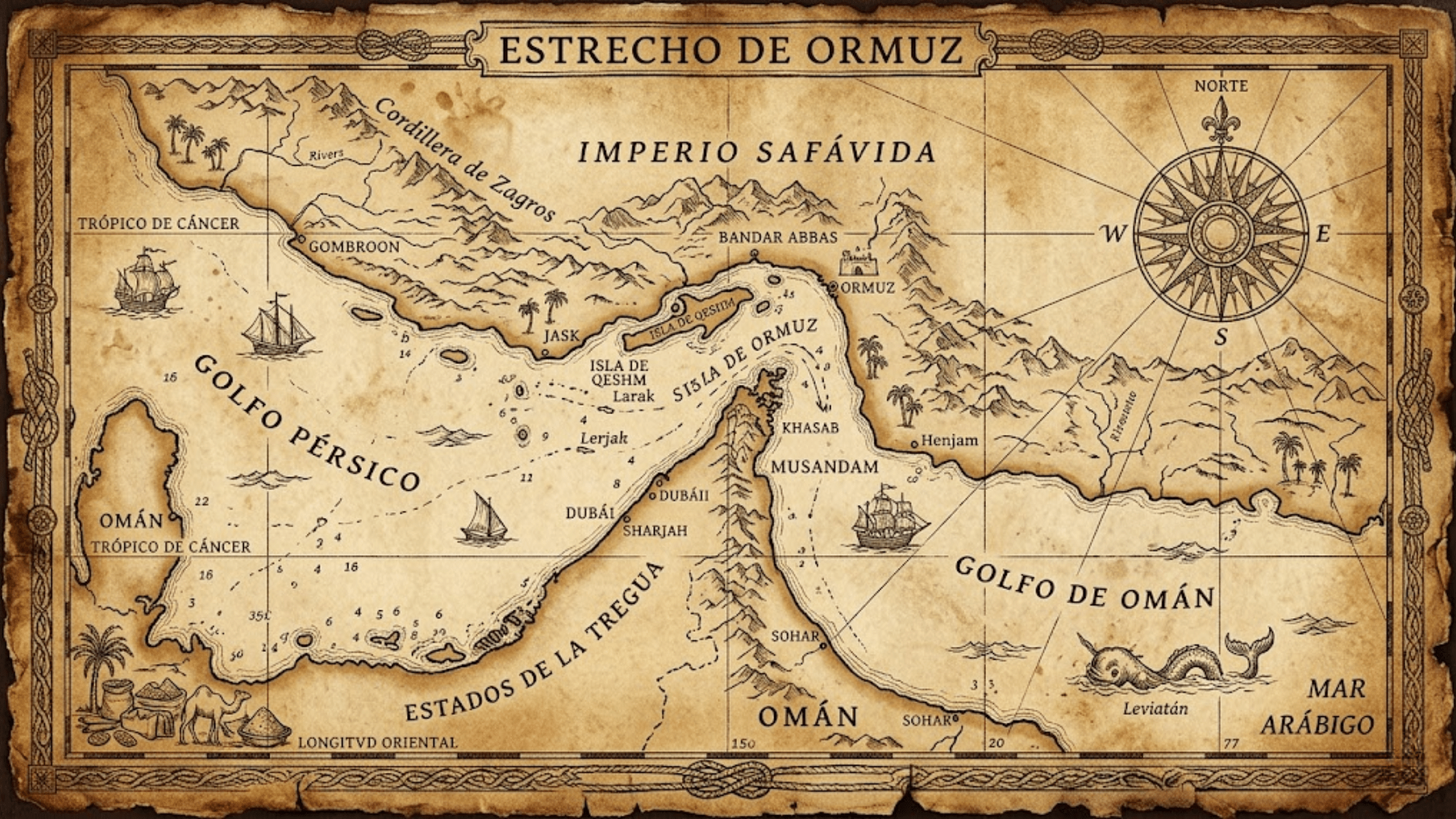 mapa estrecho de ormuz