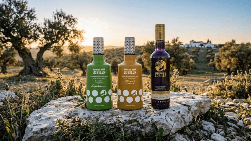 Botellas de AOVE Premium en Herriza de La Lobilla